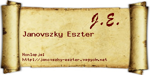 Janovszky Eszter névjegykártya